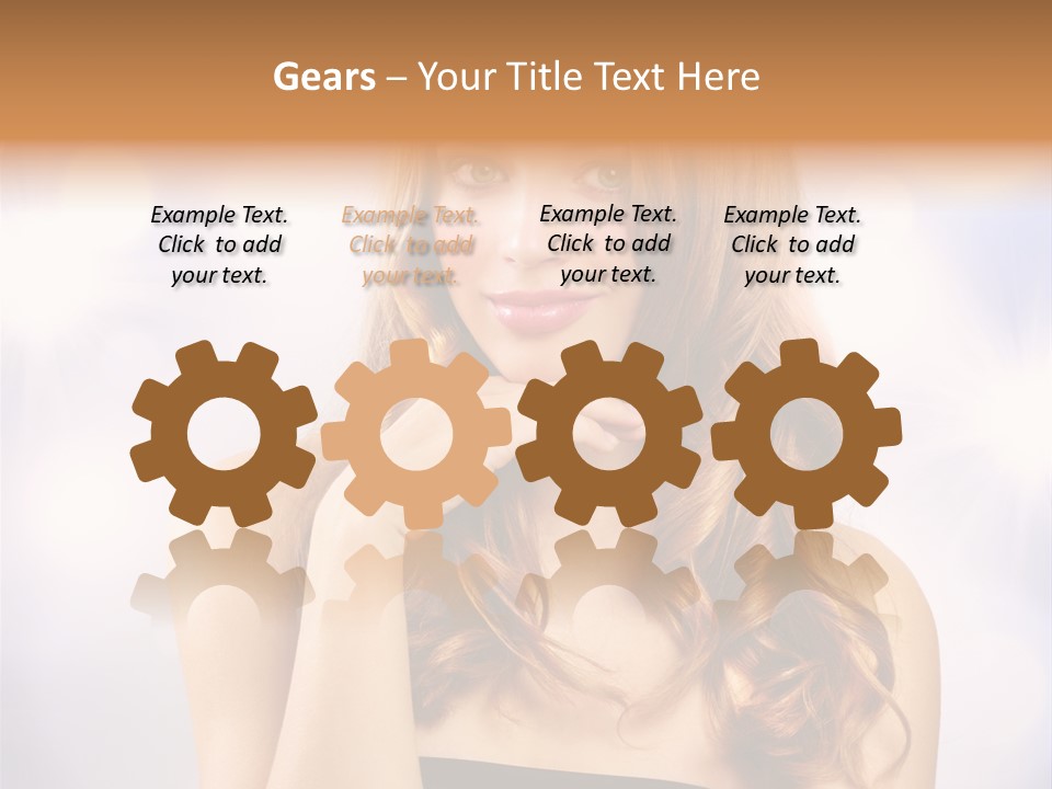 Adult Glamour Green Eye PowerPoint Template