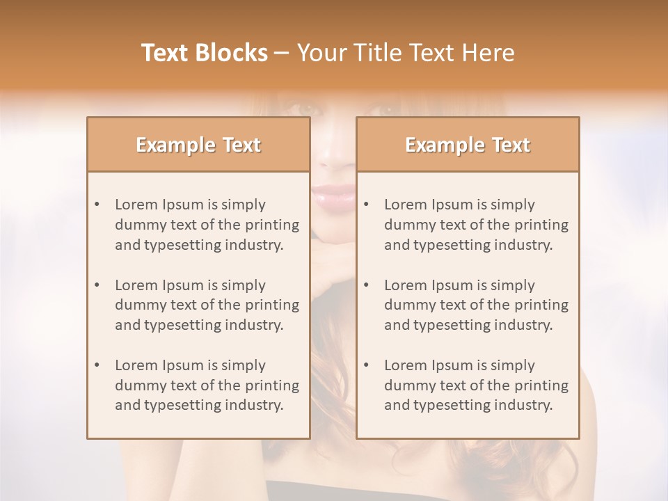 Adult Glamour Green Eye PowerPoint Template