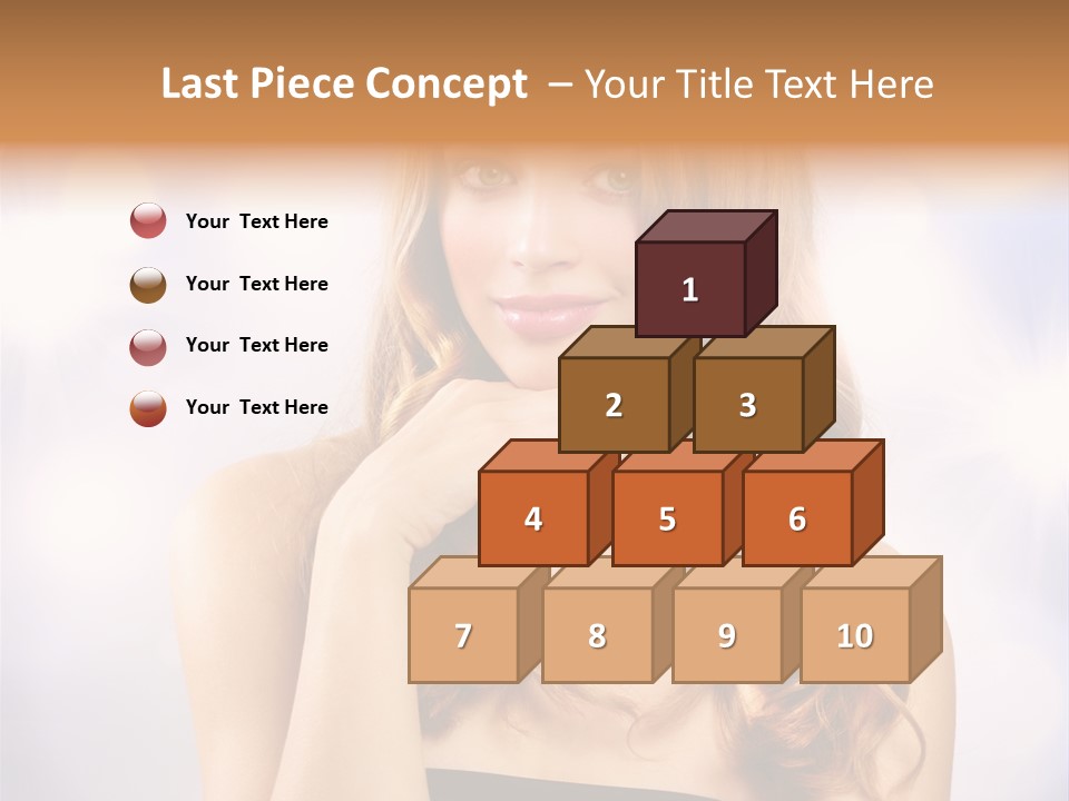 Adult Glamour Green Eye PowerPoint Template