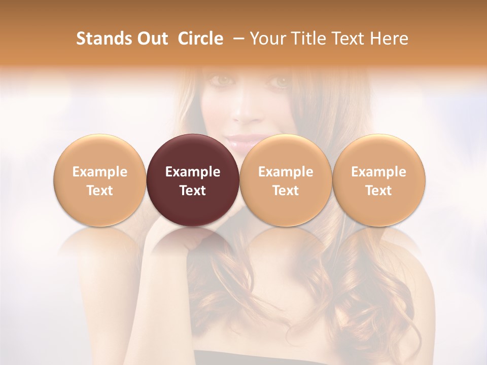 Adult Glamour Green Eye PowerPoint Template