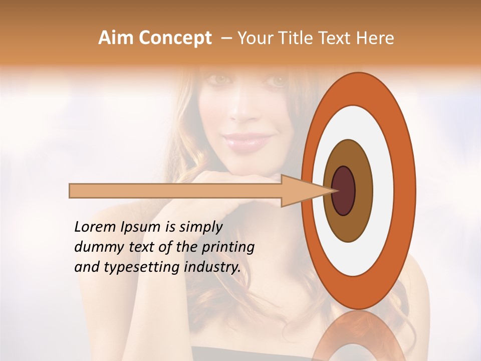 Adult Glamour Green Eye PowerPoint Template