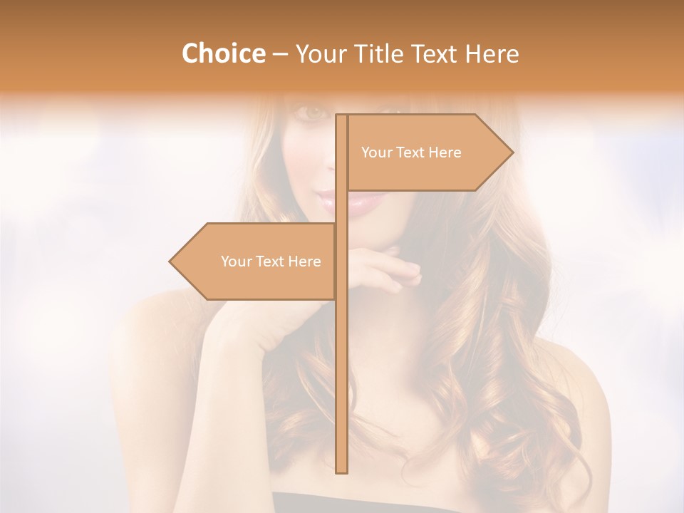 Adult Glamour Green Eye PowerPoint Template