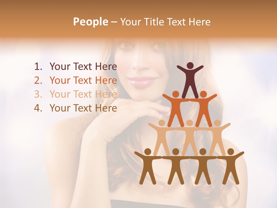 Adult Glamour Green Eye PowerPoint Template