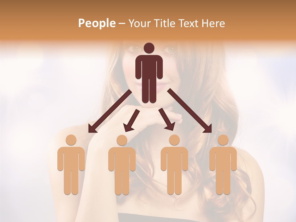 Adult Glamour Green Eye PowerPoint Template