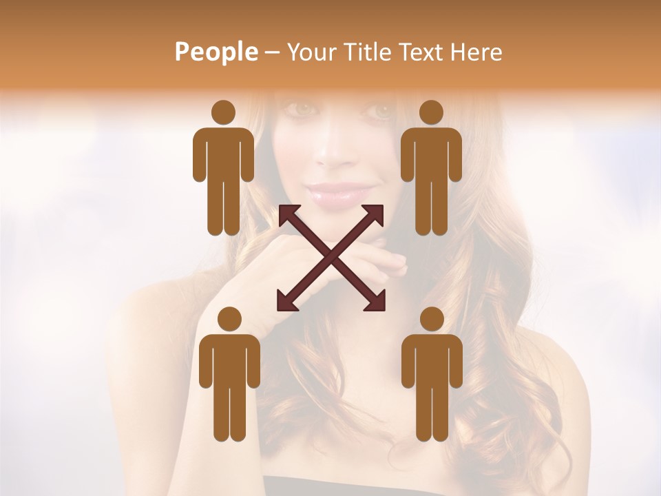 Adult Glamour Green Eye PowerPoint Template