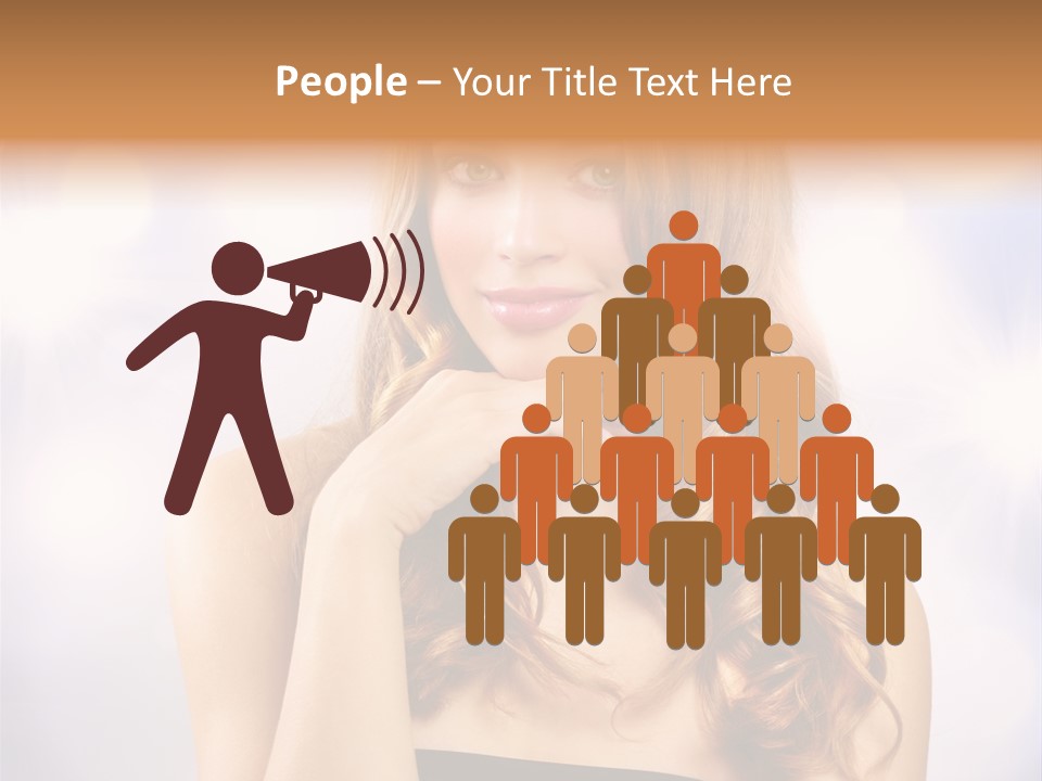 Adult Glamour Green Eye PowerPoint Template