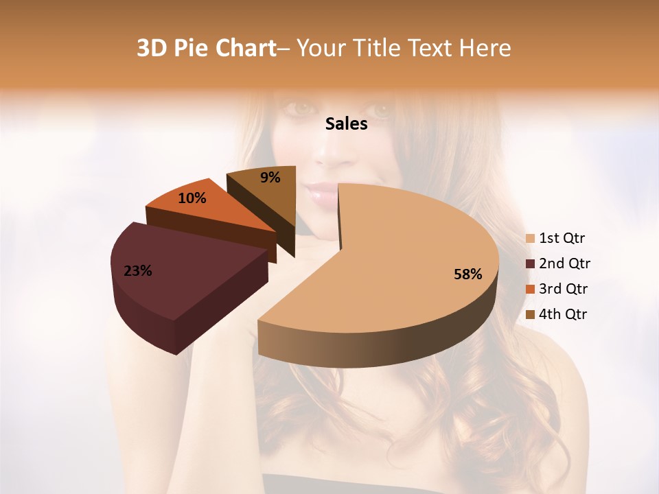Adult Glamour Green Eye PowerPoint Template