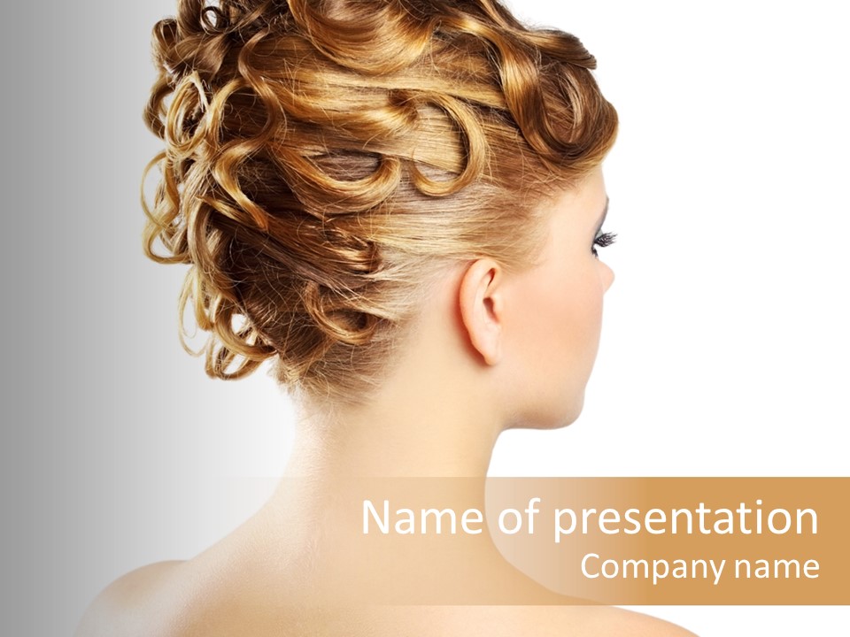 Hair Model White PowerPoint Template