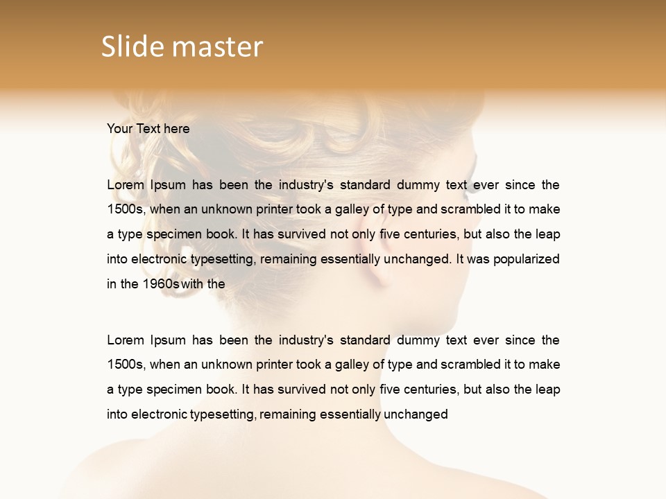 Hair Model White PowerPoint Template