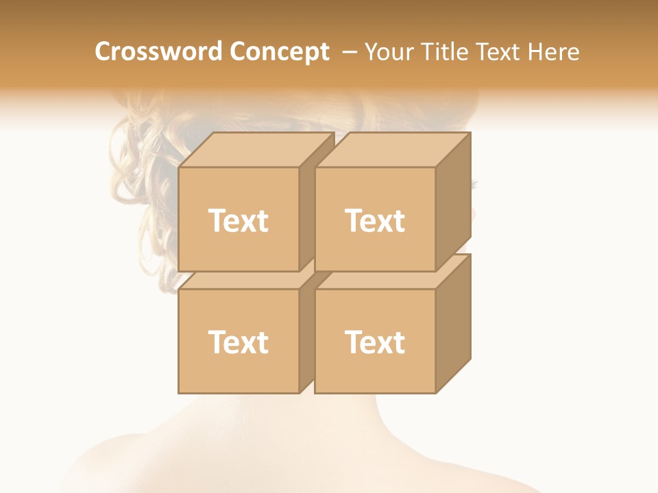 Hair Model White PowerPoint Template