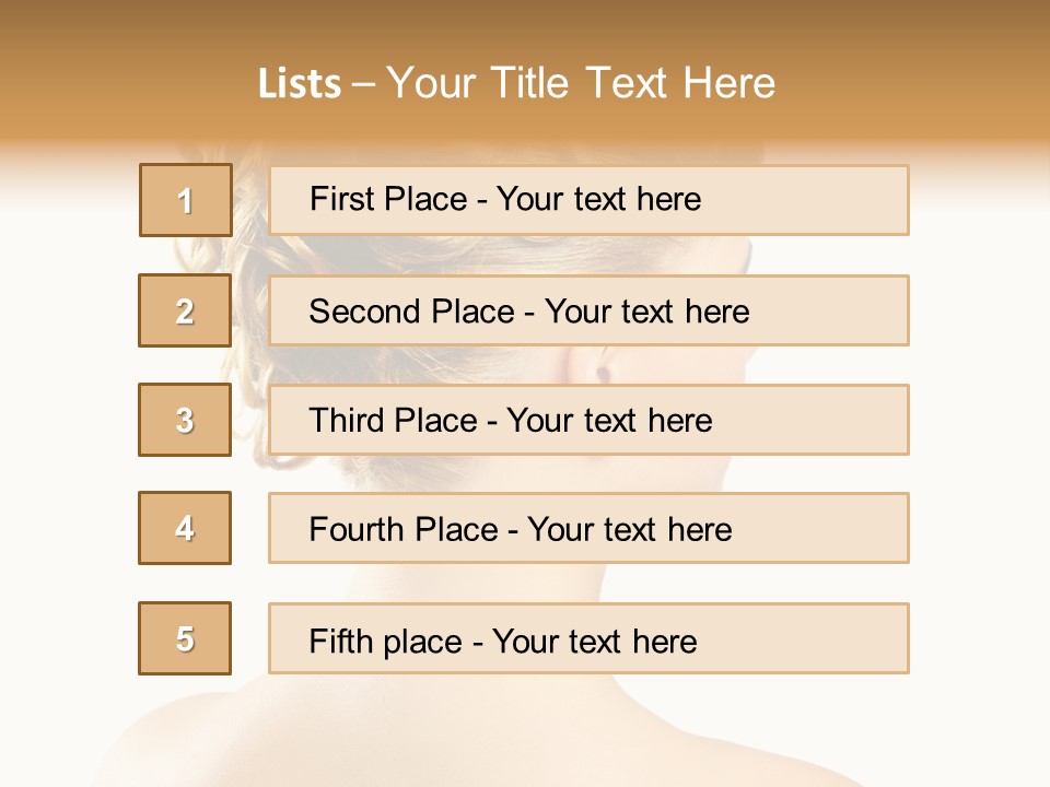 Hair Model White PowerPoint Template