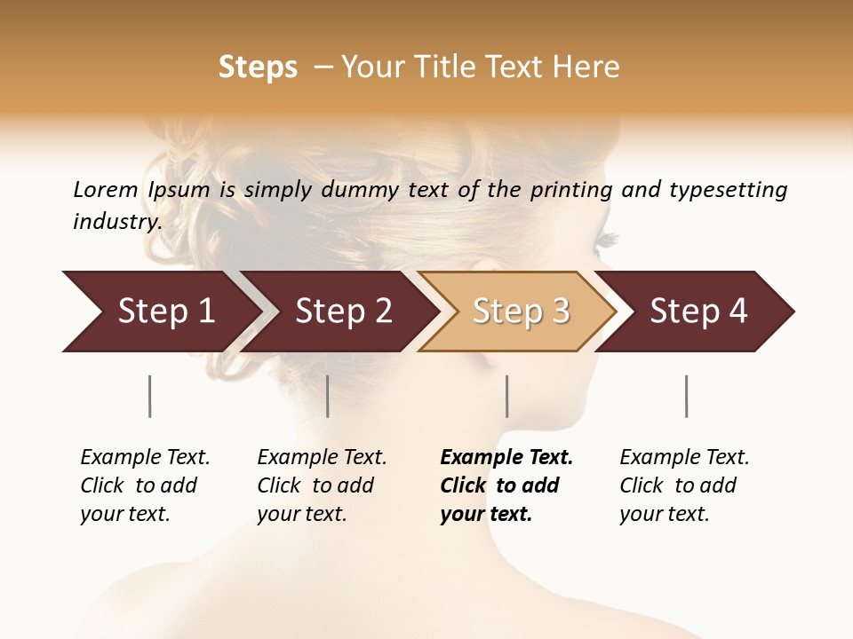 Hair Model White PowerPoint Template