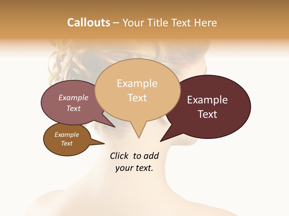 Hair Model White PowerPoint Template