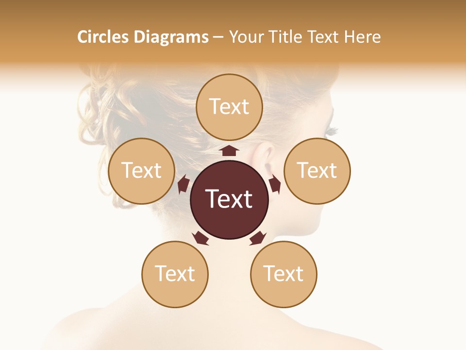 Hair Model White PowerPoint Template