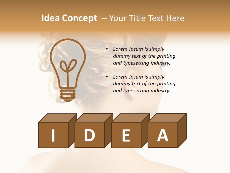 Hair Model White PowerPoint Template