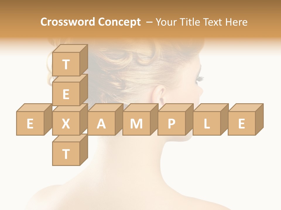 Hair Model White PowerPoint Template