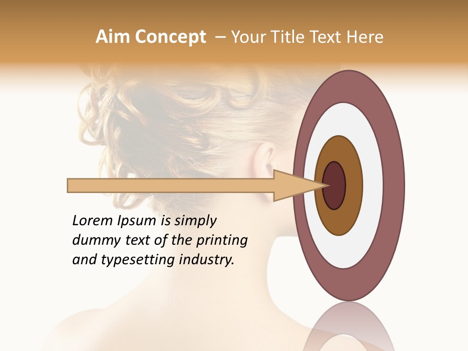 Hair Model White PowerPoint Template