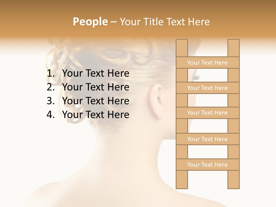 Hair Model White PowerPoint Template