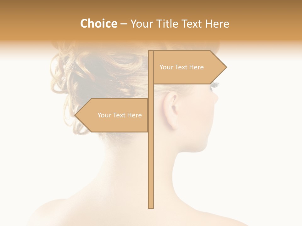 Hair Model White PowerPoint Template