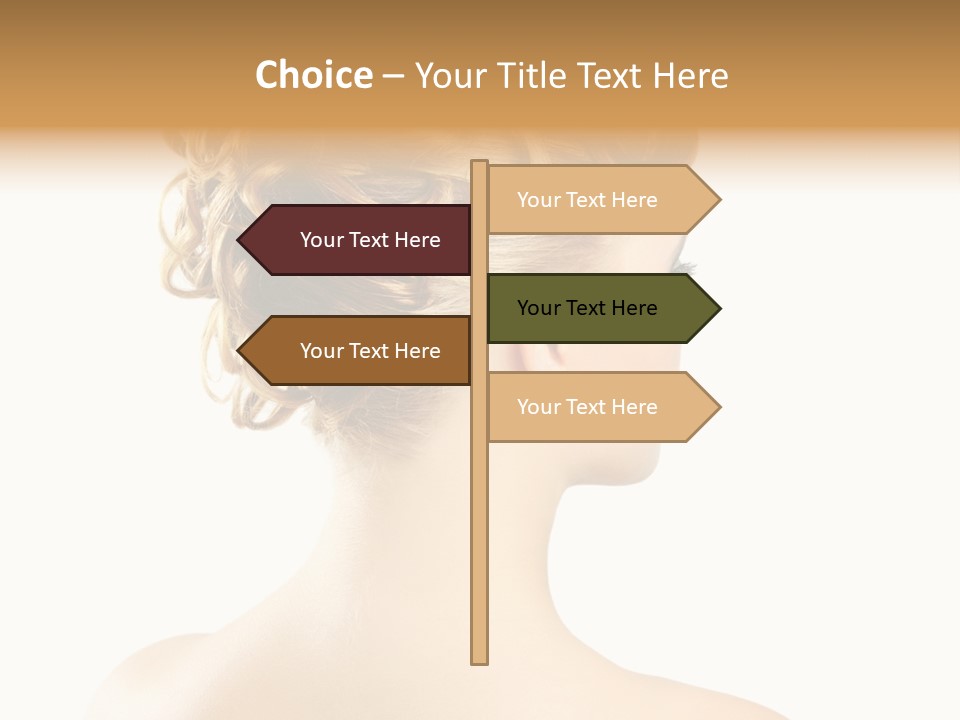 Hair Model White PowerPoint Template