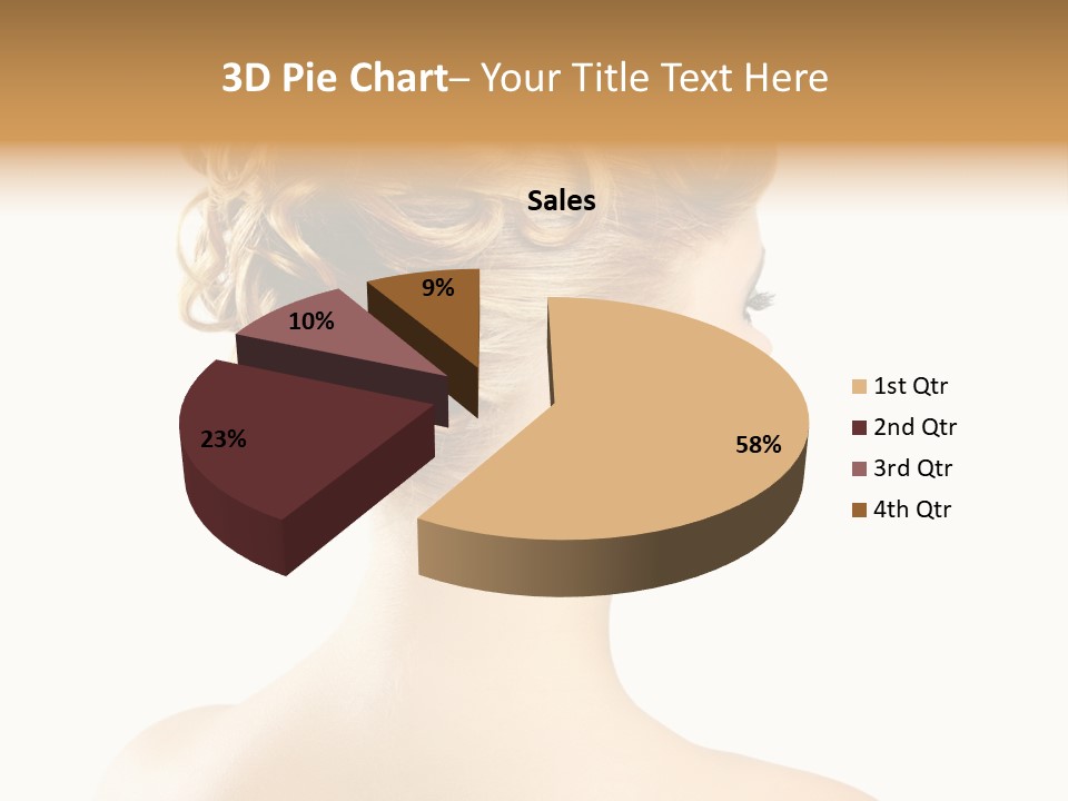 Hair Model White PowerPoint Template