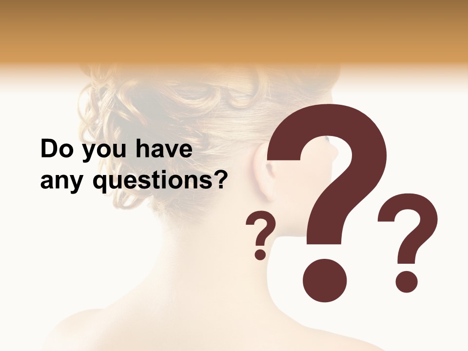 Hair Model White PowerPoint Template