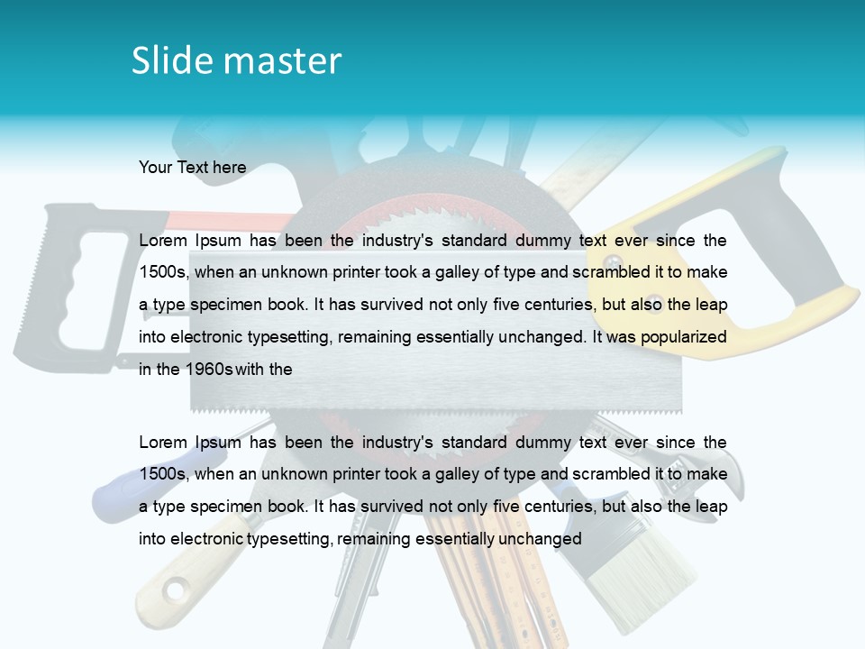 Screw Industrial Handle PowerPoint Template