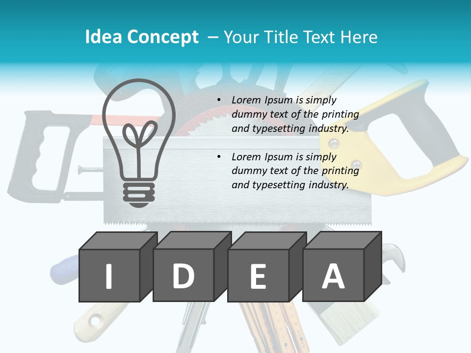 Screw Industrial Handle PowerPoint Template