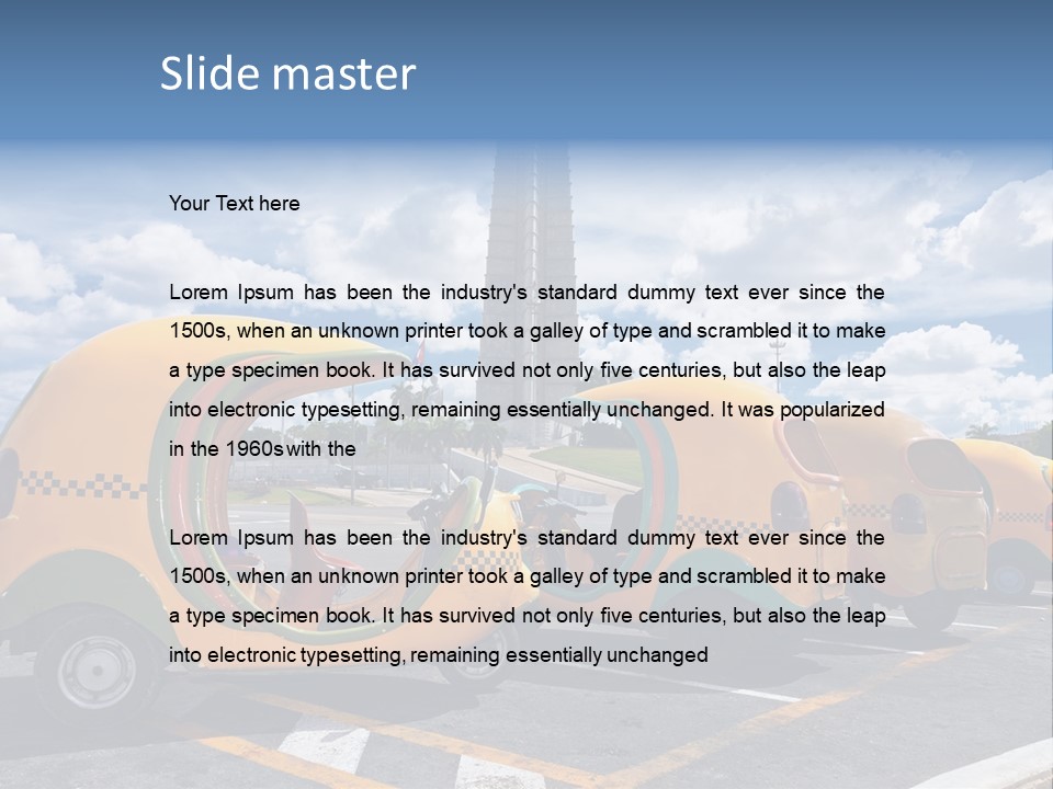 Motorcycle Tourist Vacation PowerPoint Template