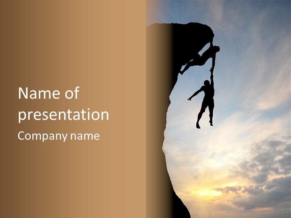 Cliff Achievement Free PowerPoint Template