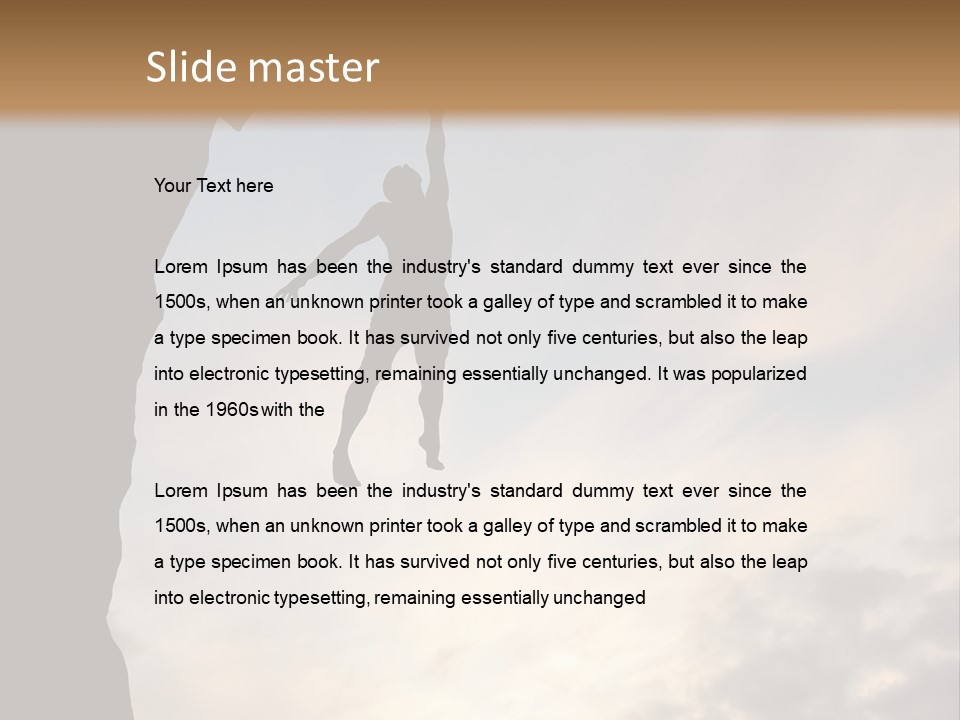 Cliff Achievement Free PowerPoint Template