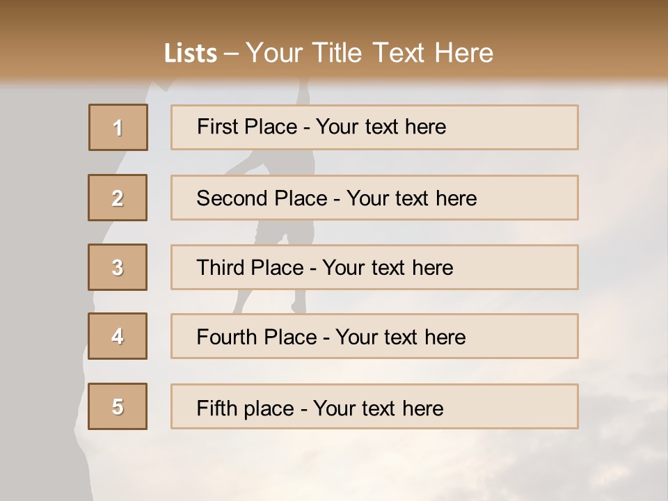 Cliff Achievement Free PowerPoint Template
