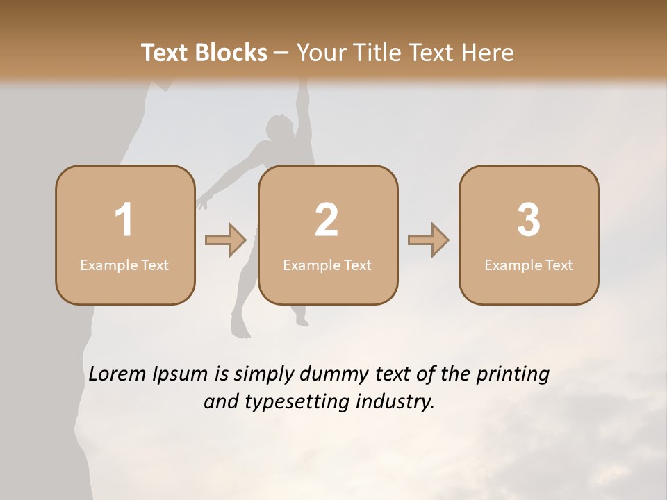 Cliff Achievement Free PowerPoint Template