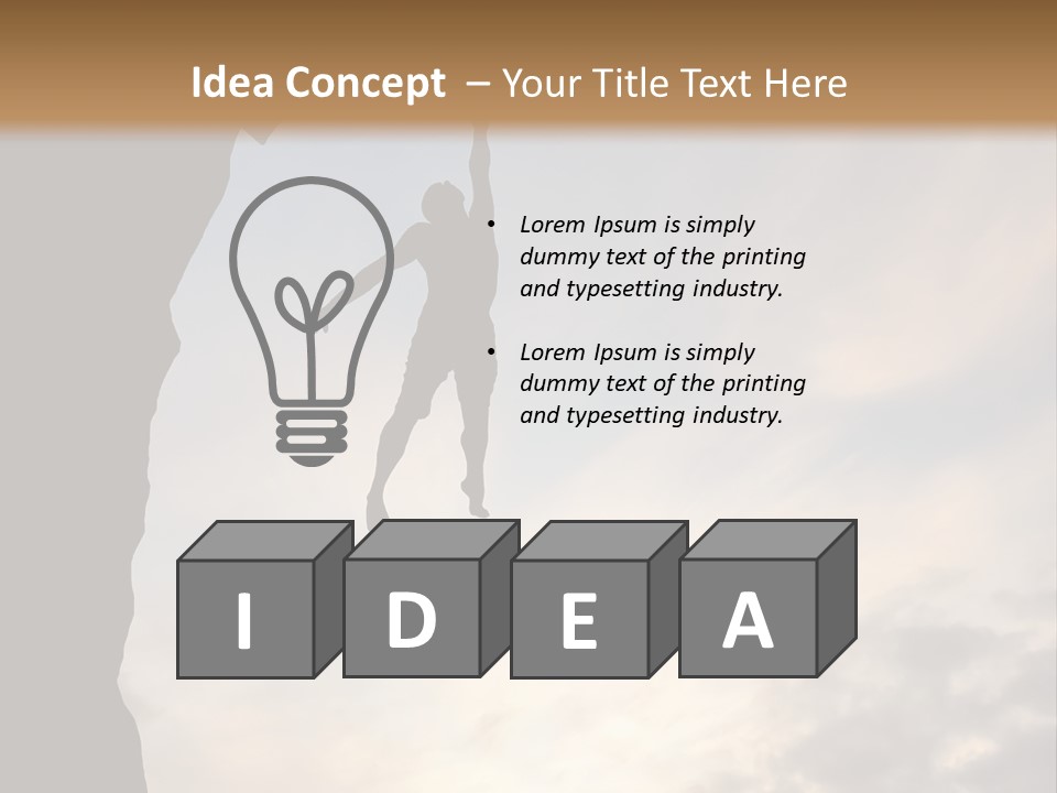 Cliff Achievement Free PowerPoint Template