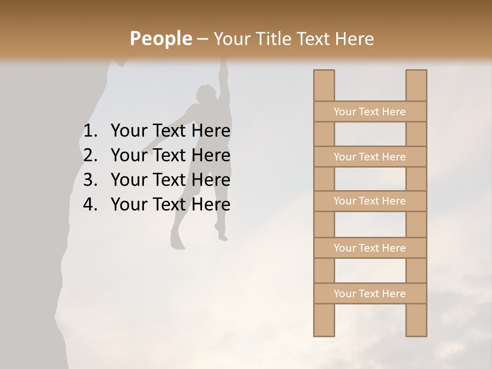 Cliff Achievement Free PowerPoint Template