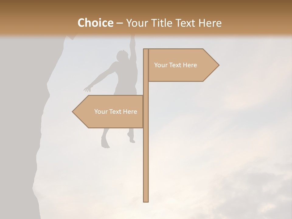 Cliff Achievement Free PowerPoint Template