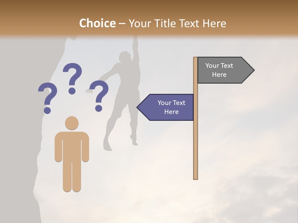 Cliff Achievement Free PowerPoint Template