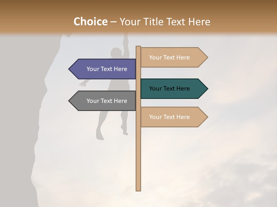 Cliff Achievement Free PowerPoint Template