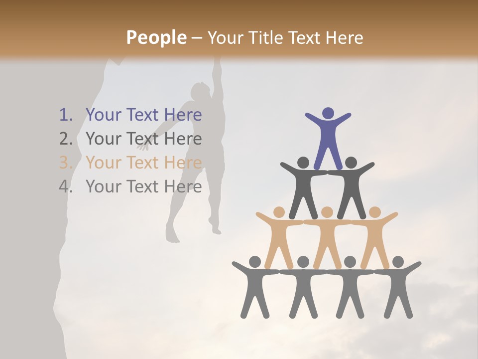 Cliff Achievement Free PowerPoint Template