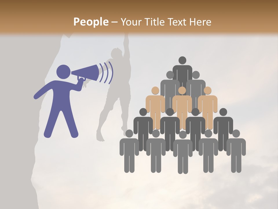 Cliff Achievement Free PowerPoint Template