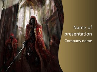 Extremadura Red Male PowerPoint Template