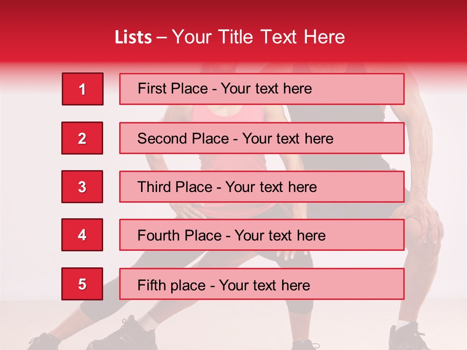 Young Background Fitness PowerPoint Template