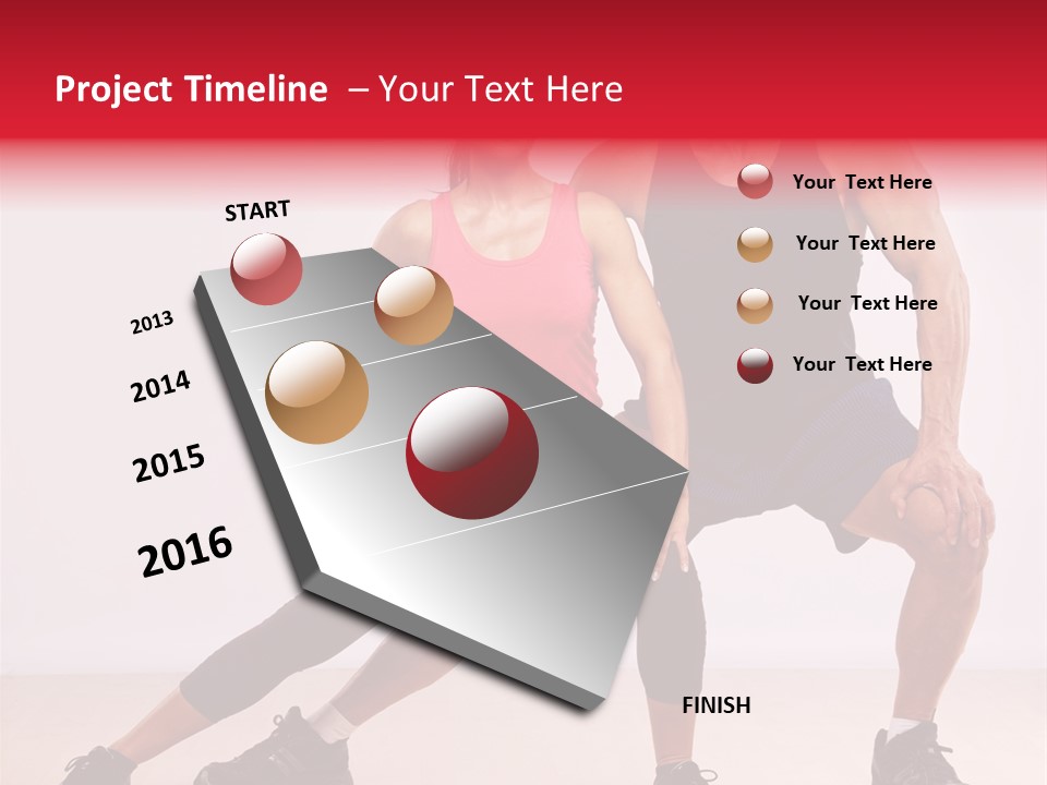 Young Background Fitness PowerPoint Template