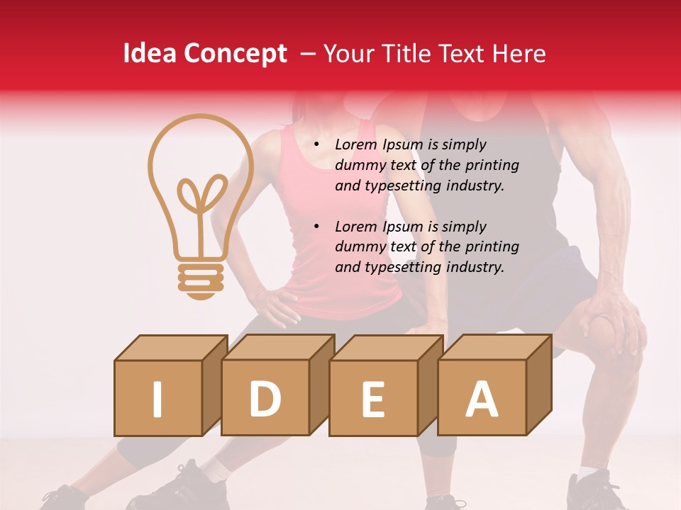 Young Background Fitness PowerPoint Template