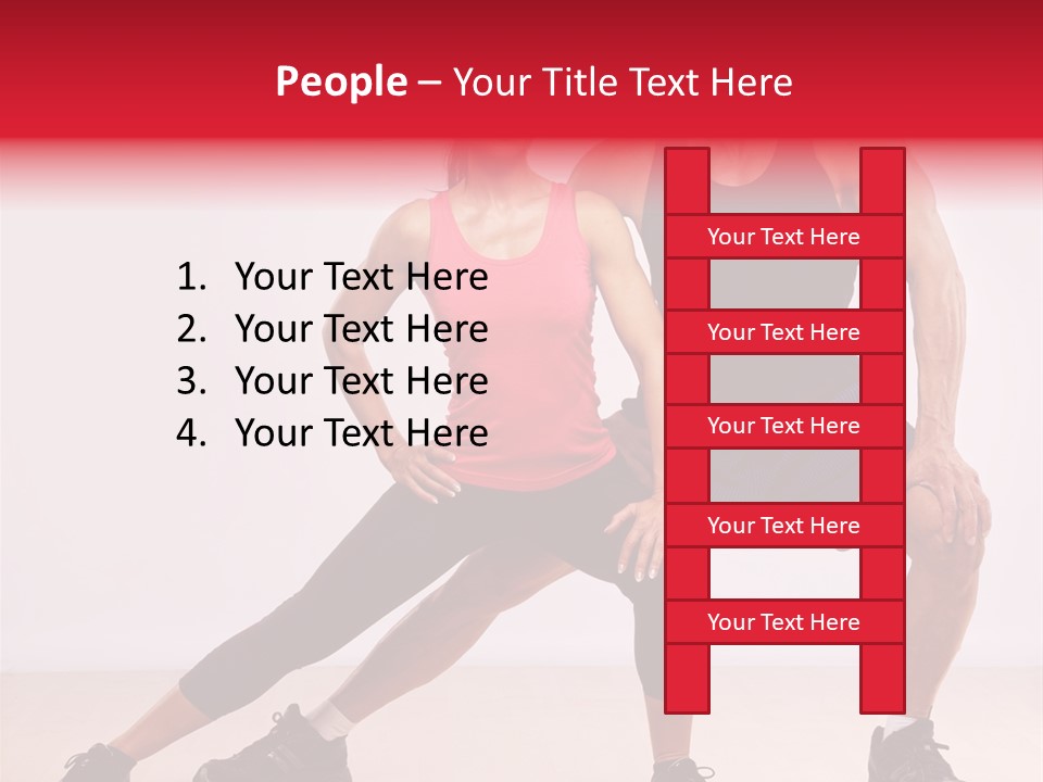 Young Background Fitness PowerPoint Template