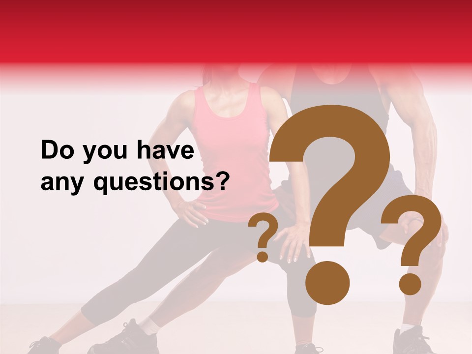 Young Background Fitness PowerPoint Template