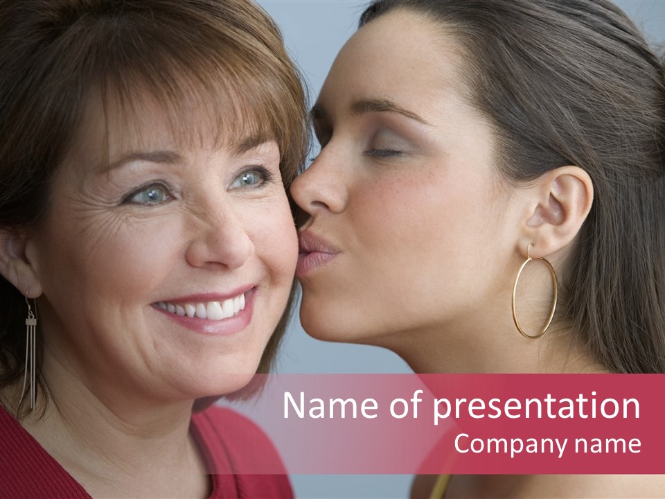 Delighted Female People PowerPoint Template