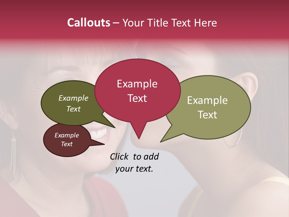 Delighted Female People PowerPoint Template