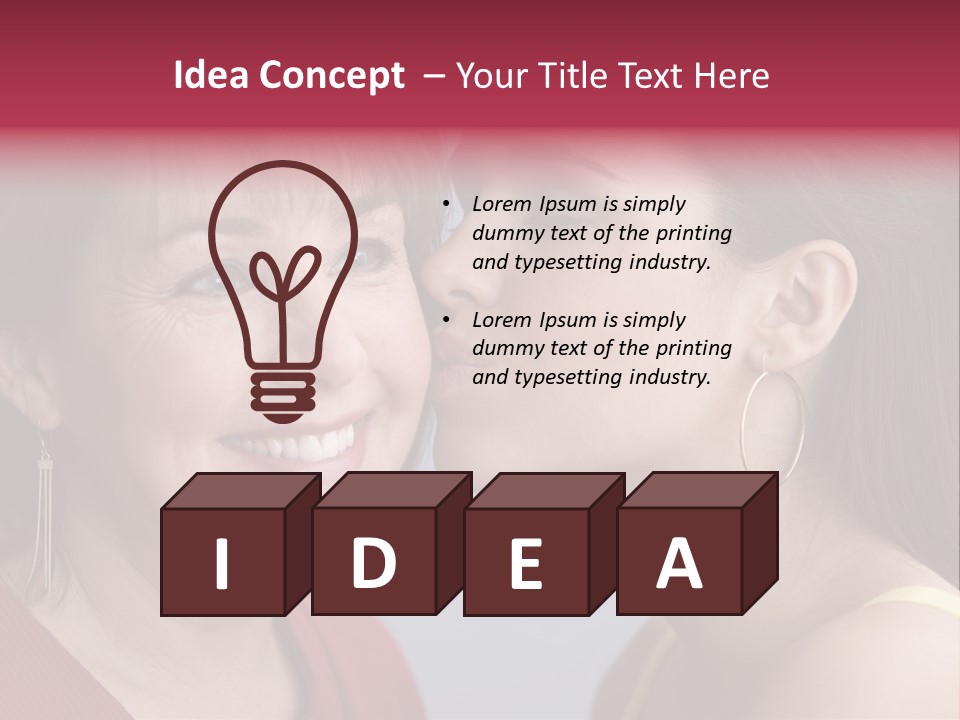 Delighted Female People PowerPoint Template