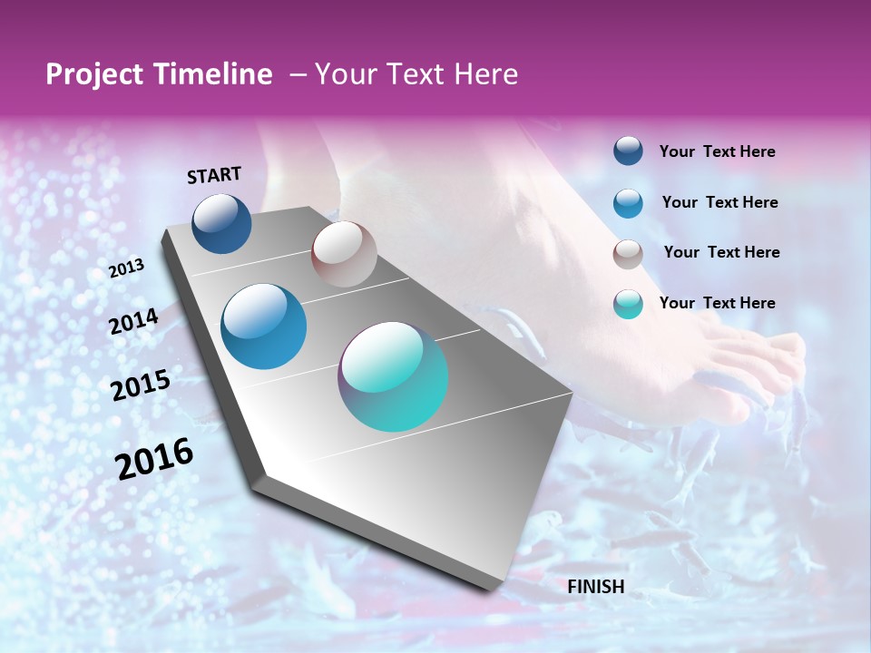 Pedicure Beautiful Nail PowerPoint Template